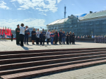 Заупокойная лития у Поклонного Креста в городе Людиново